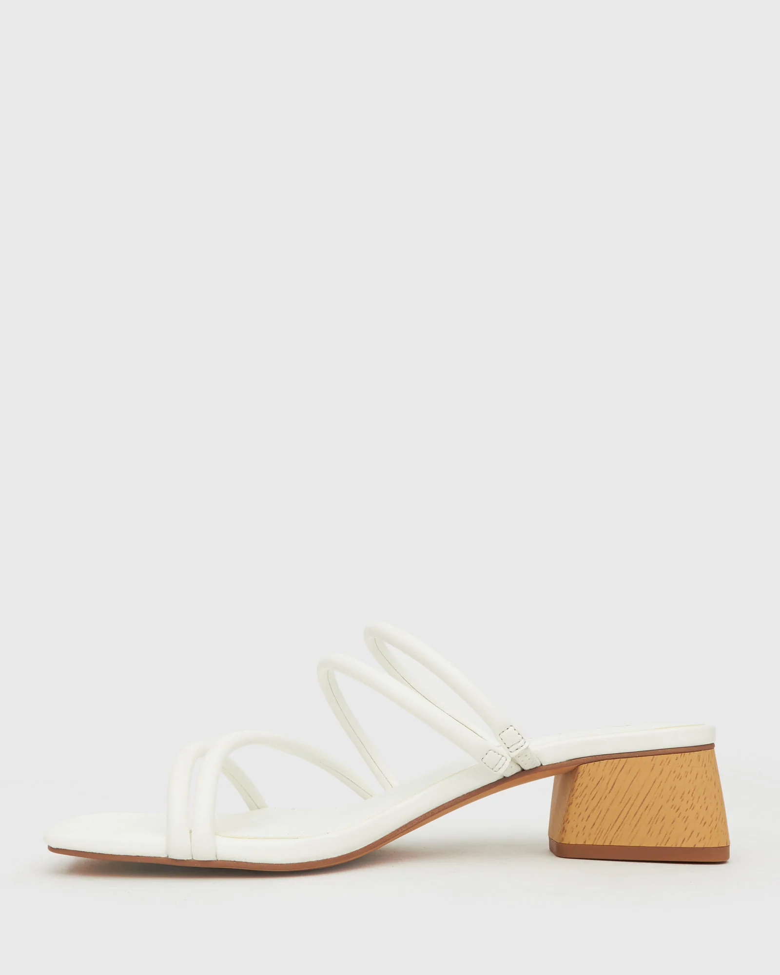 HALLIE Low Wooden Block Heel Mules - Image 3