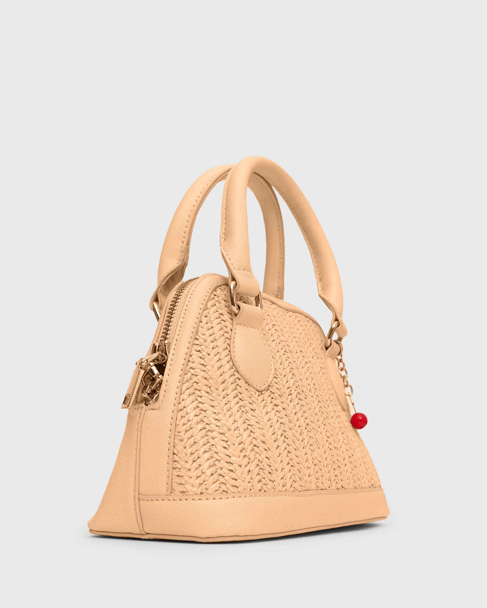 CARMEN Raffia Cherry Handbag - Image 2