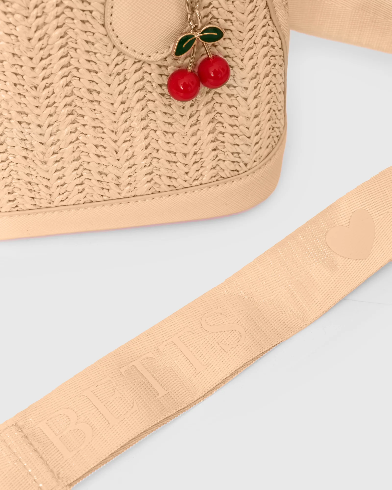 CARMEN Raffia Cherry Handbag - Image 5