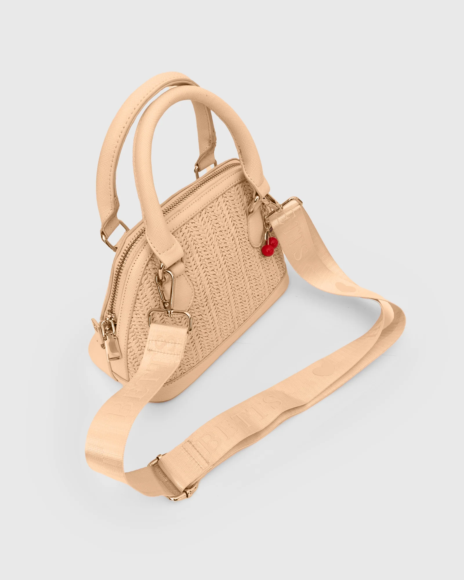 CARMEN Raffia Cherry Handbag - Image 6