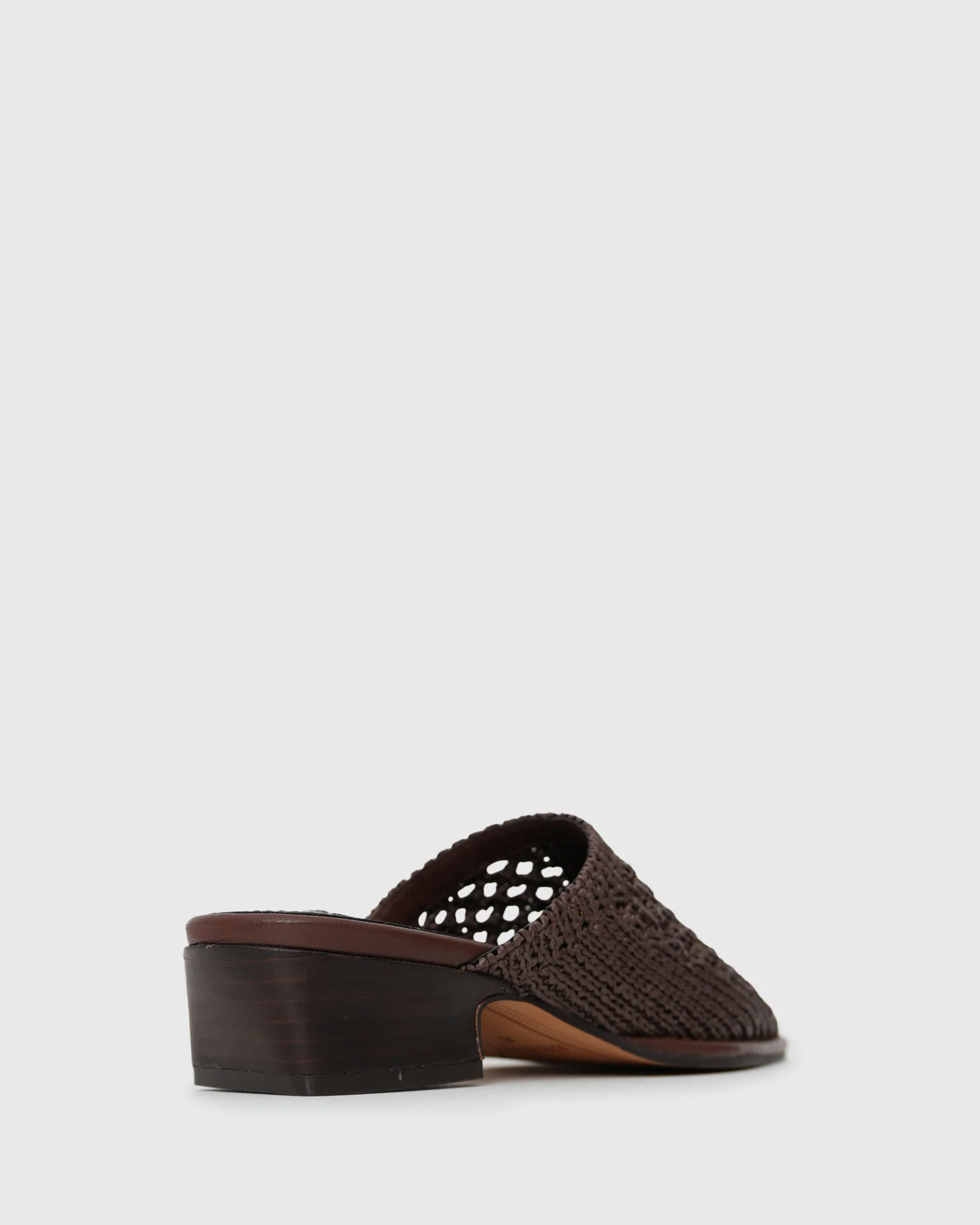 PRE-ORDER DORA Woven Low Heel Mule Shoes - Image 4