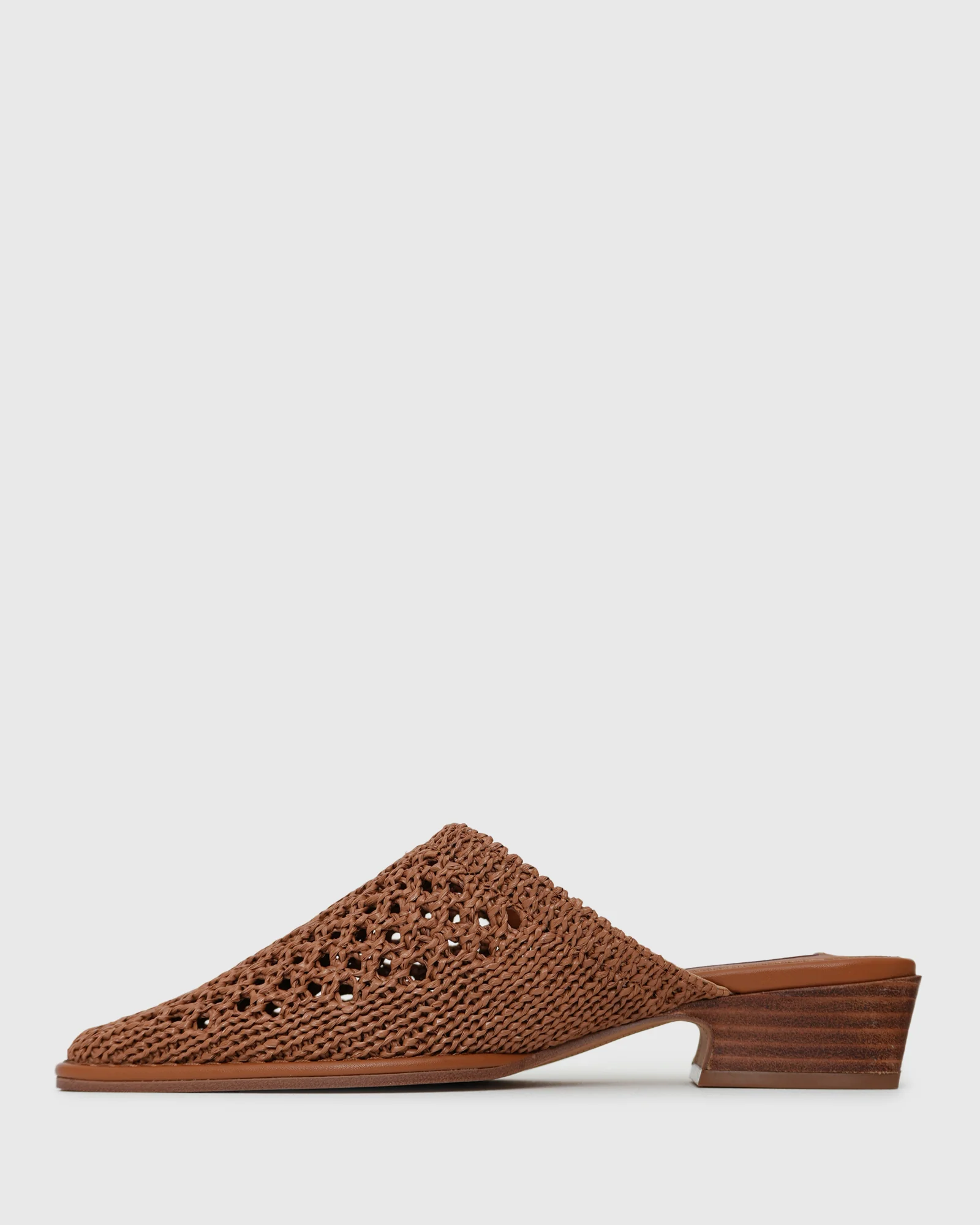 PRE-ORDER DORA Woven Low Heel Mule Shoes - Image 3