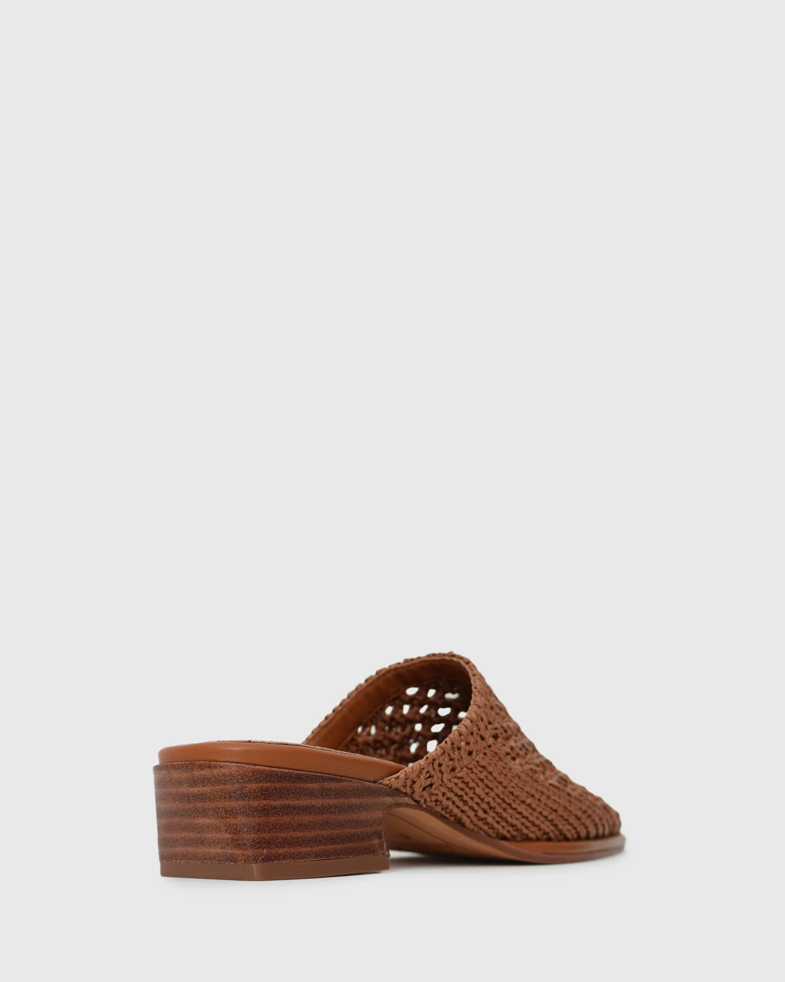 PRE-ORDER DORA Woven Low Heel Mule Shoes - Image 4