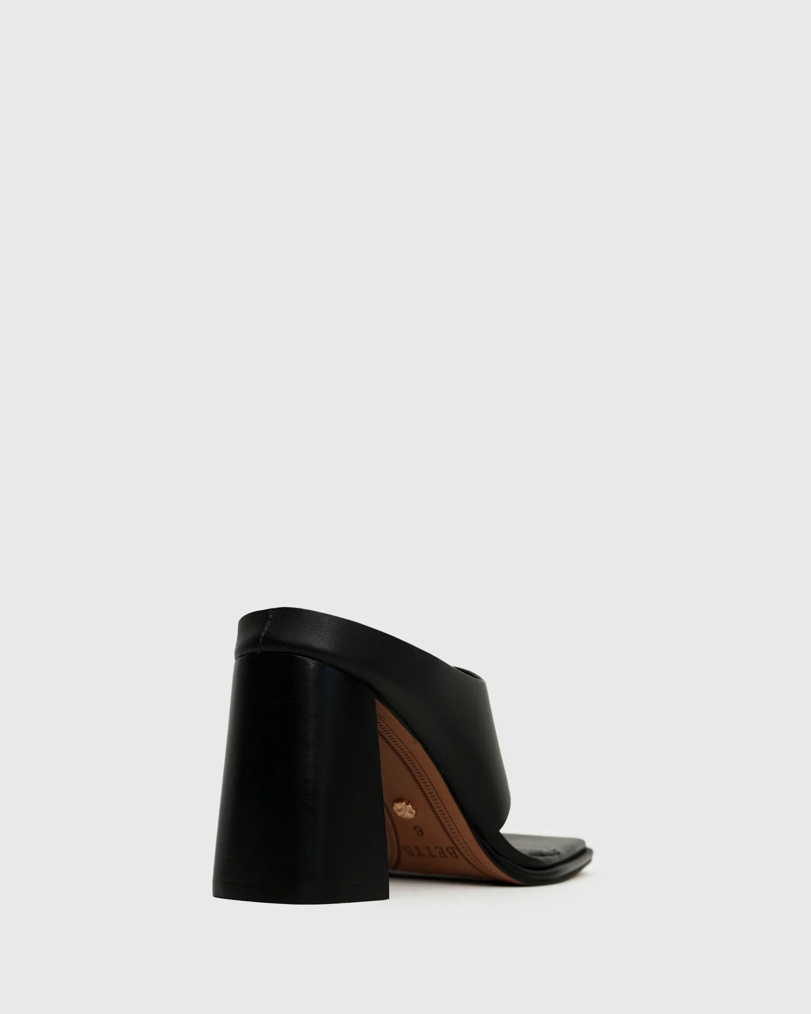 ELLIE Leather Thong High Block Heels - Image 4
