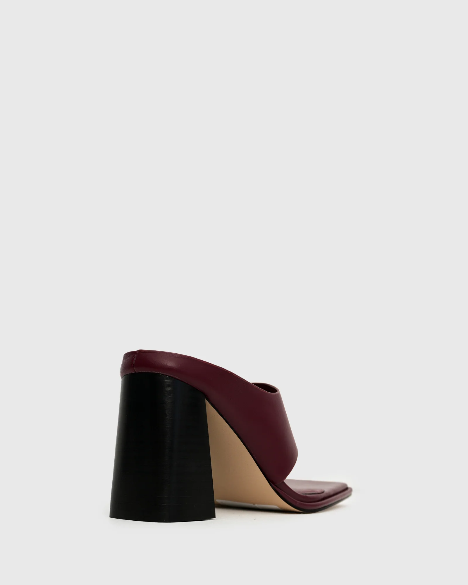 ELLIE Leather Thong High Block Heels - Image 6