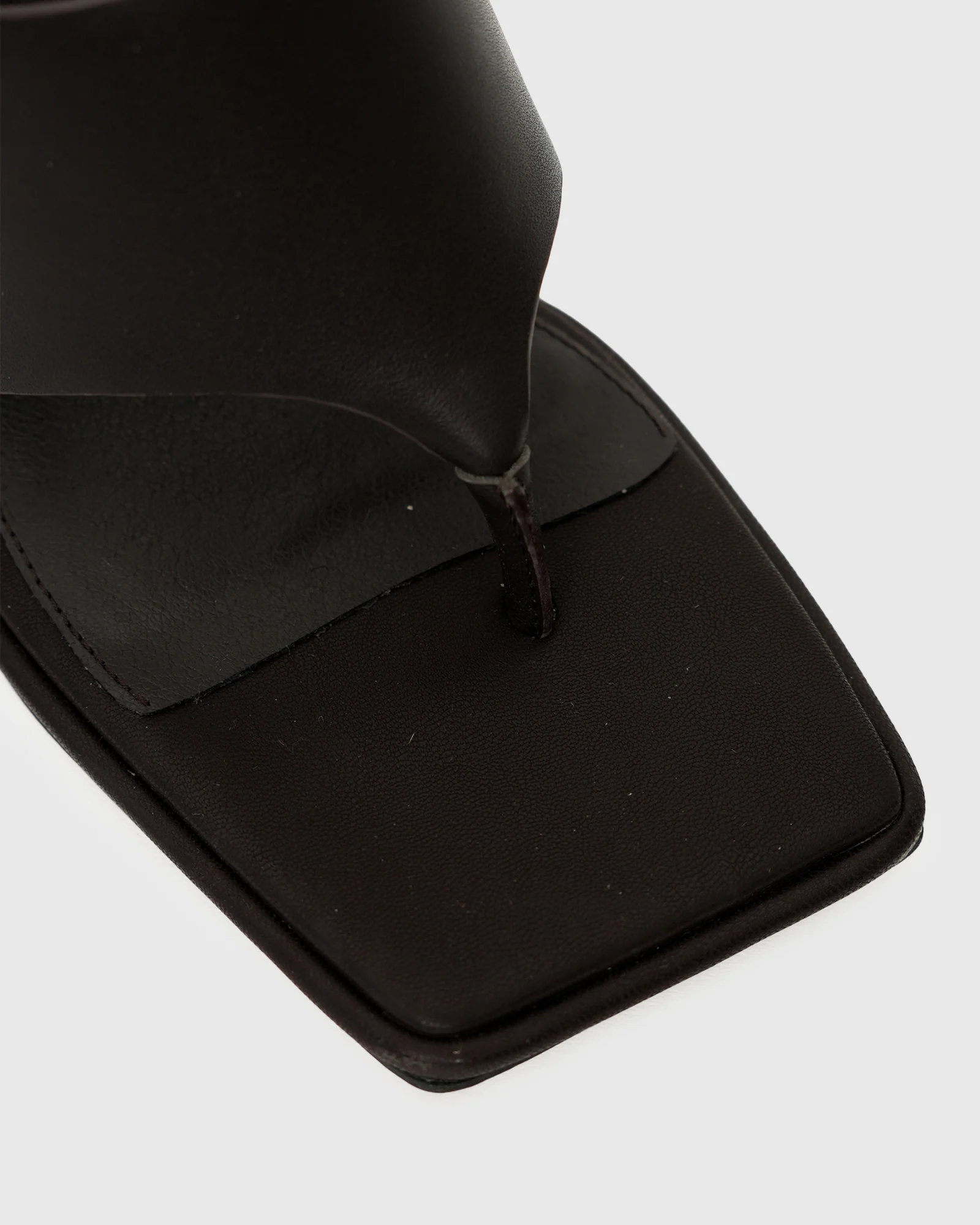 ELLIE Leather Thong High Block Heels - Image 2