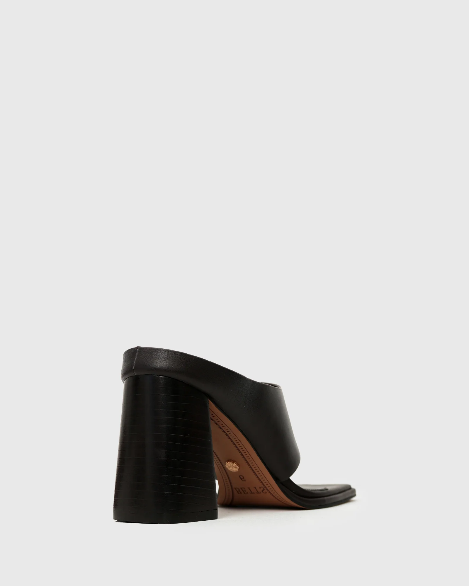 ELLIE Leather Thong High Block Heels - Image 4