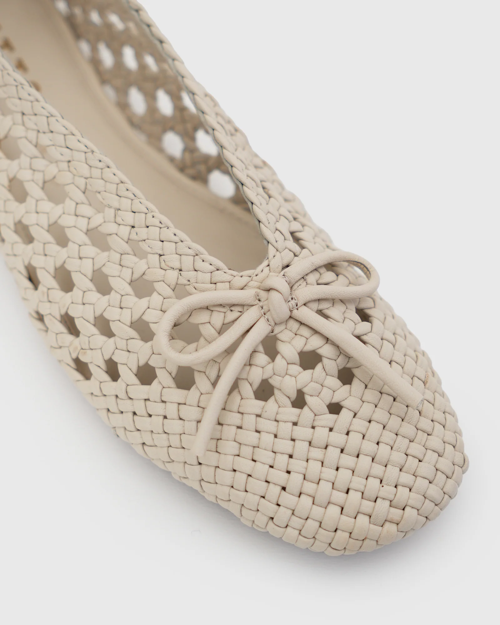 GEORGIA Leather Woven Ballet Flats - Image 2