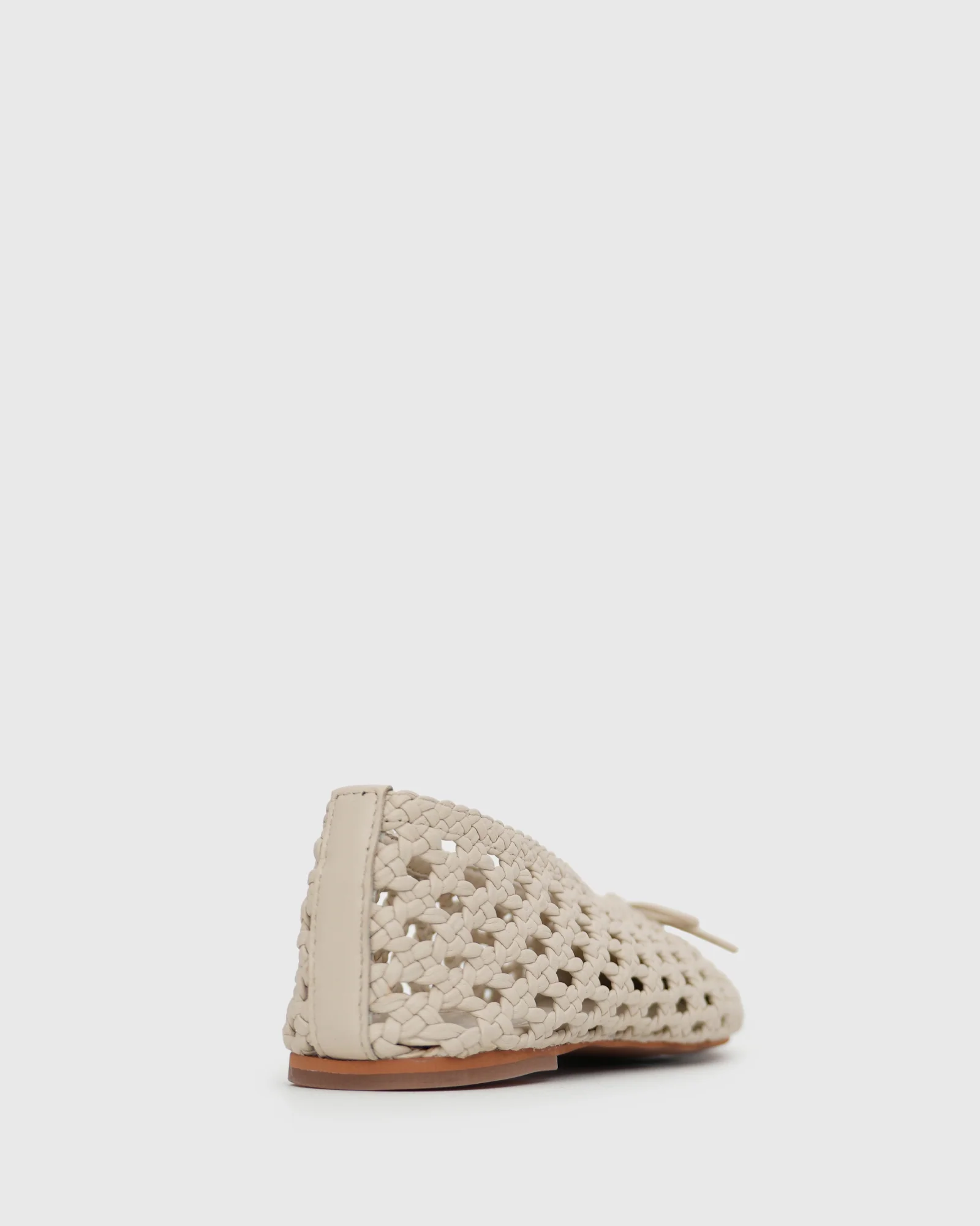 GEORGIA Leather Woven Ballet Flats - Image 4