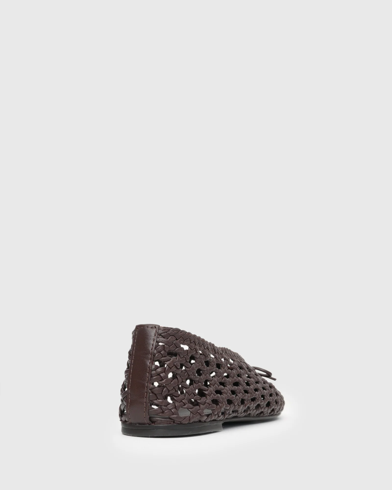 GEORGIA Leather Woven Ballet Flats - Image 4
