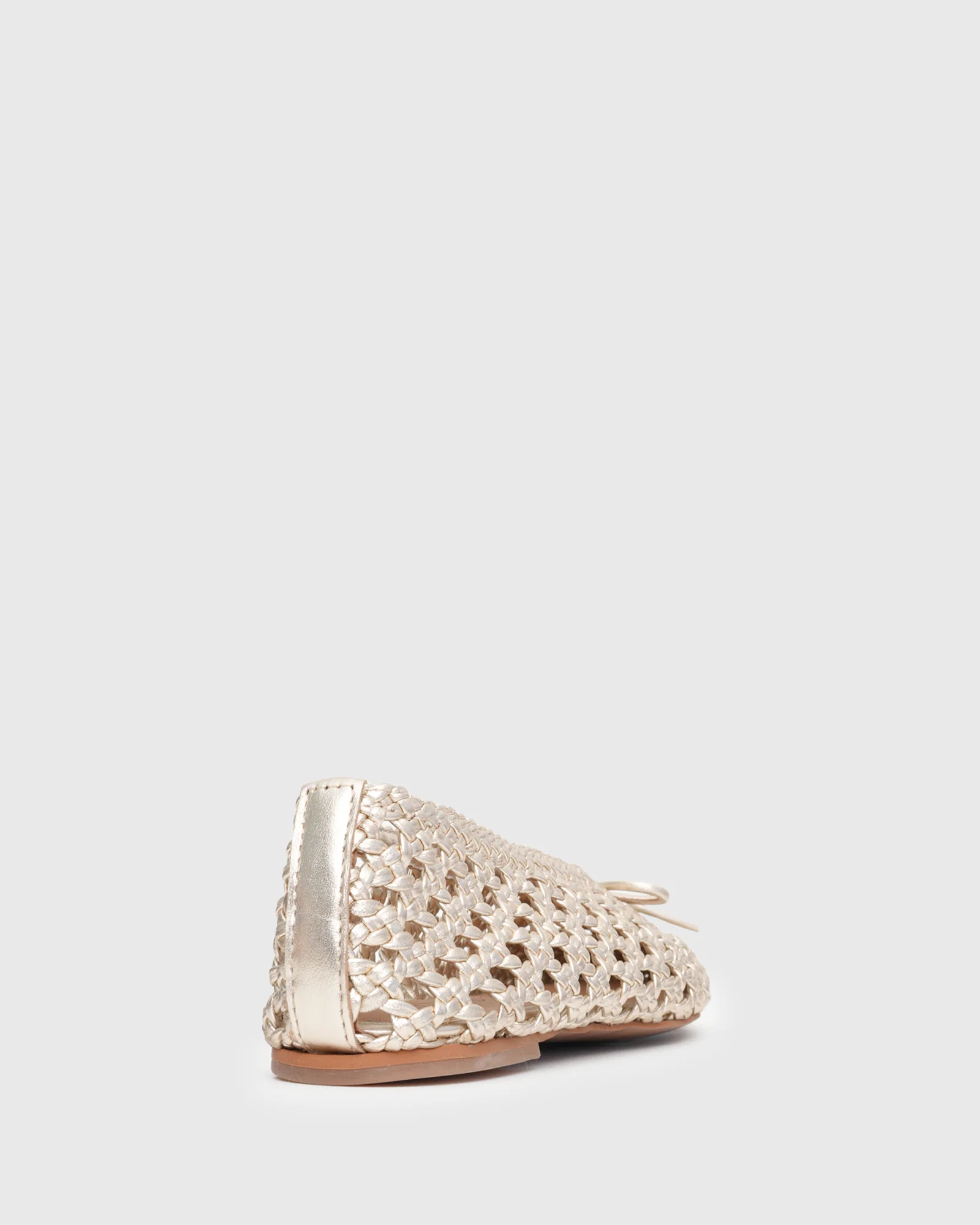 GEORGIA Leather Woven Ballet Flats - Image 4