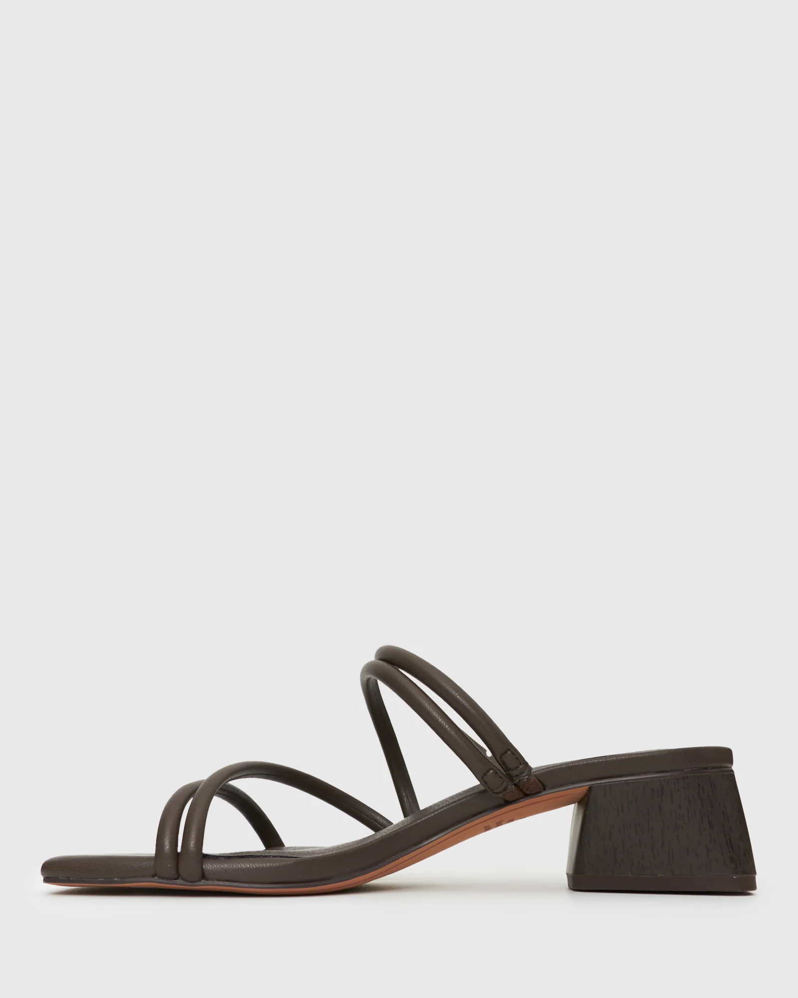 HALLIE Low Wooden Block Heel Mules - Image 3