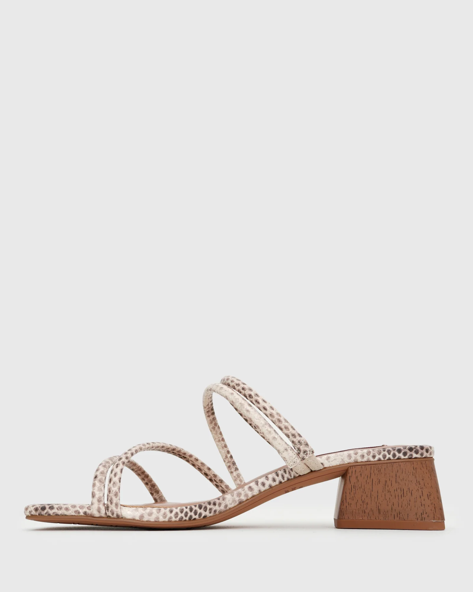 HALLIE Low Wooden Block Heel Mules - Image 4