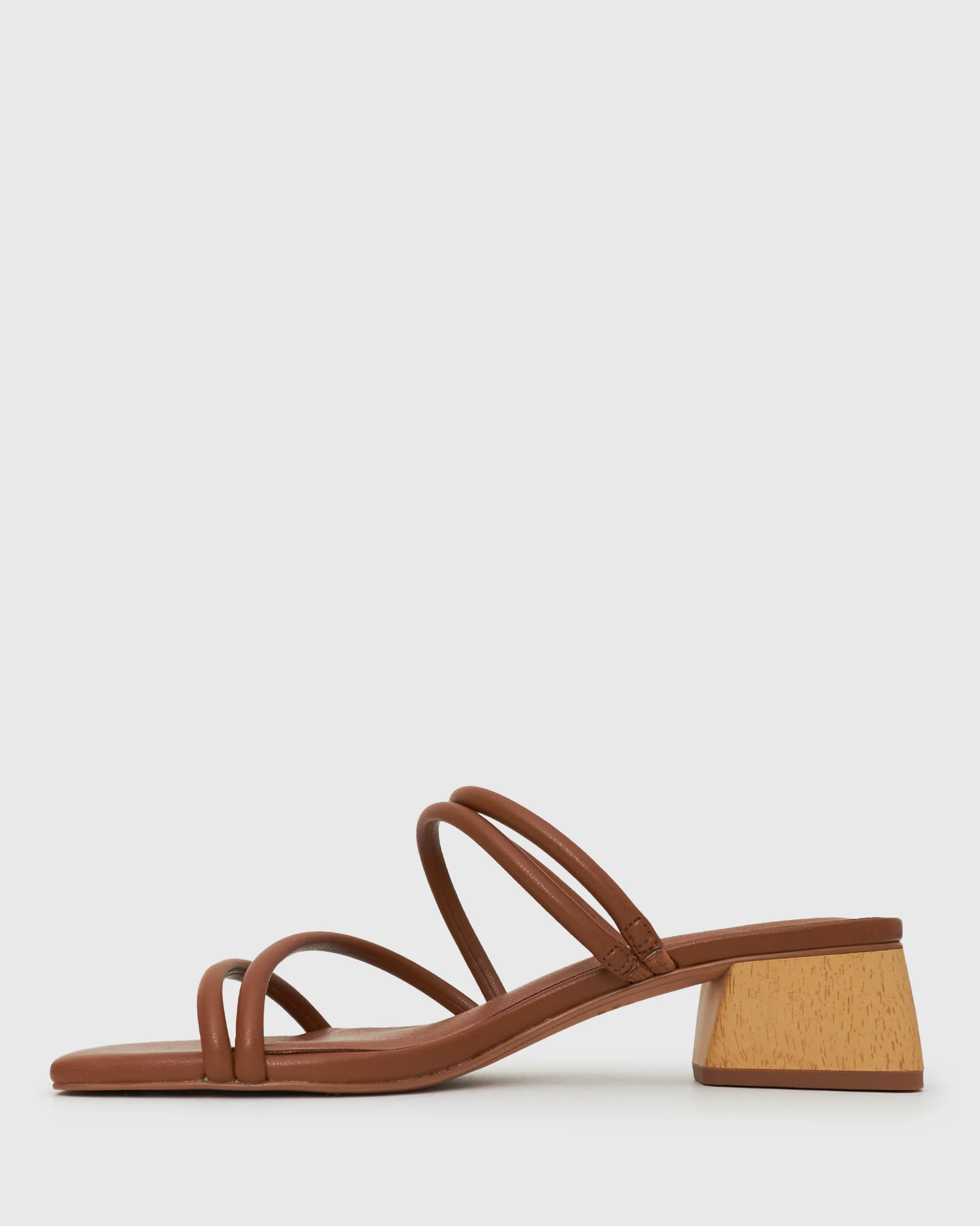 HALLIE Low Wooden Block Heel Mules - Image 3