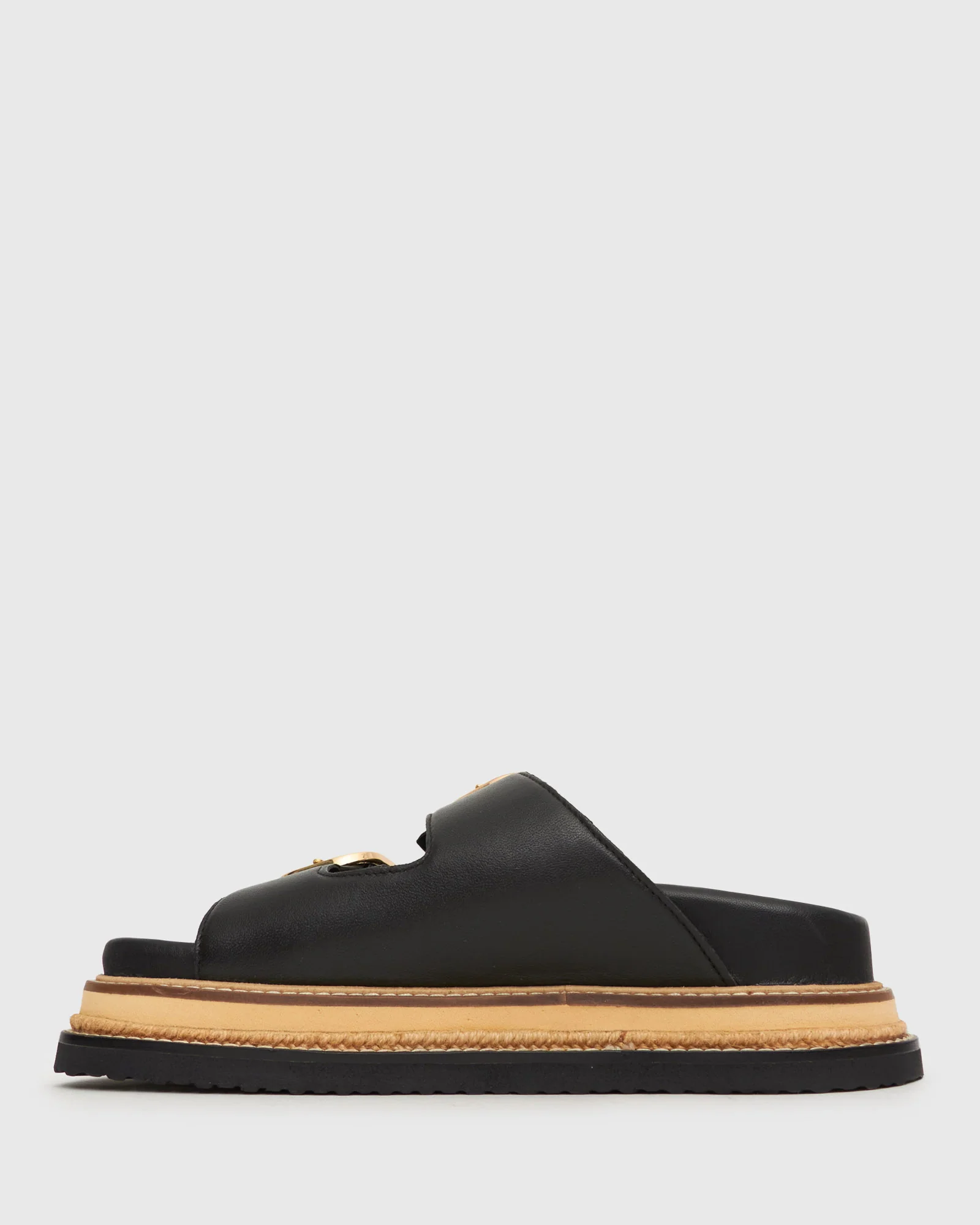 HARLAND Leather Flatform Slides - Image 3