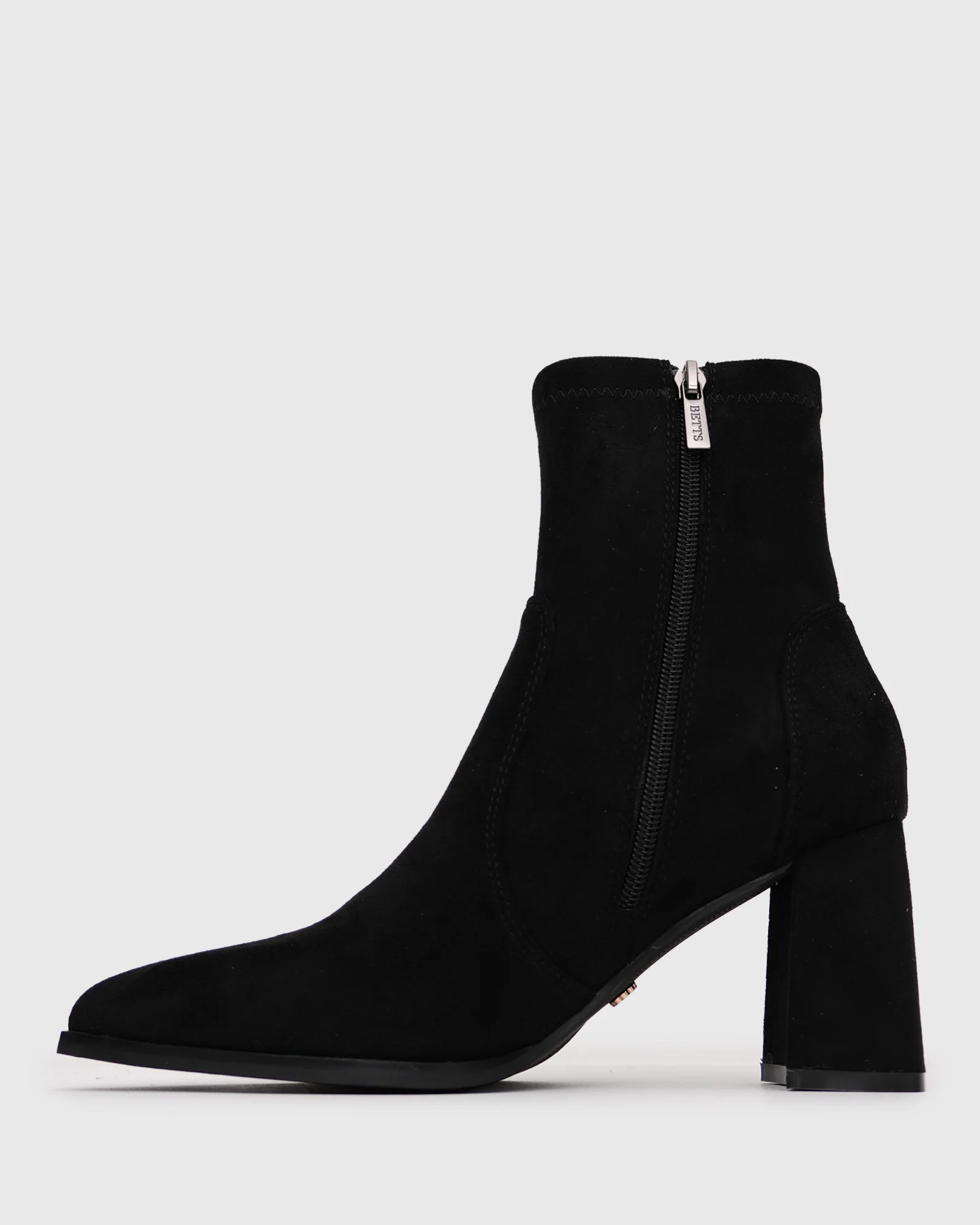 HONOUR Faux Suede Stretch Sock Boots - Image 3
