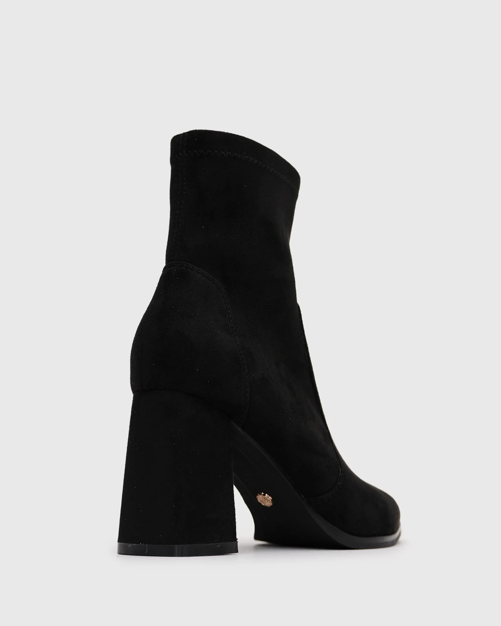 HONOUR Faux Suede Stretch Sock Boots - Image 4