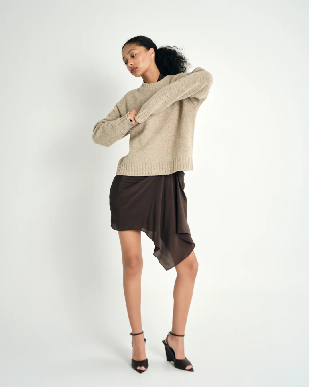 KILDA Peep Toe Wedge Dress Sandals - Image 2