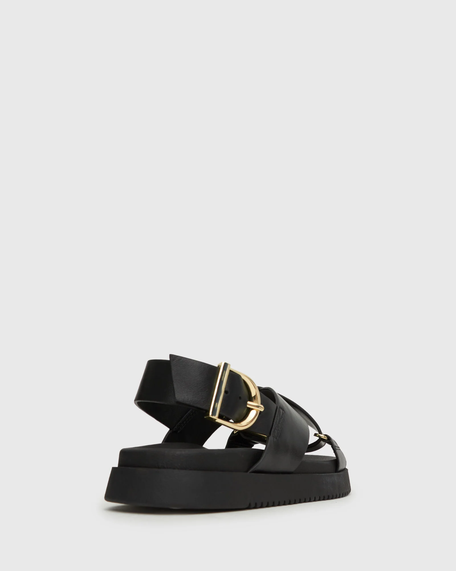 MYTH Crossover Leather Strap Footbed Sandals - Image 4