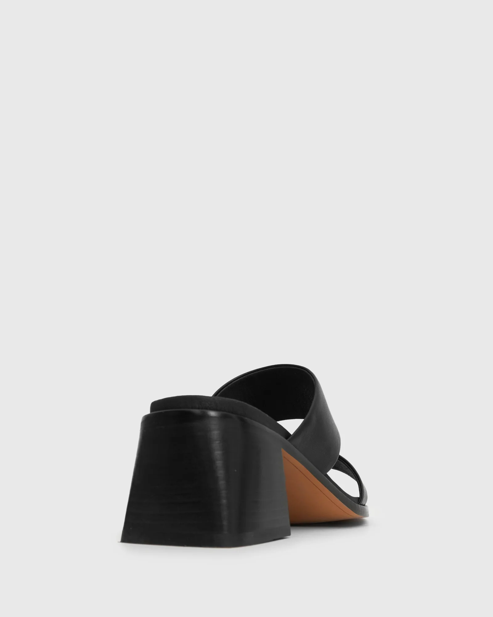 PRINCE Leather Block Heel Mules - Image 4