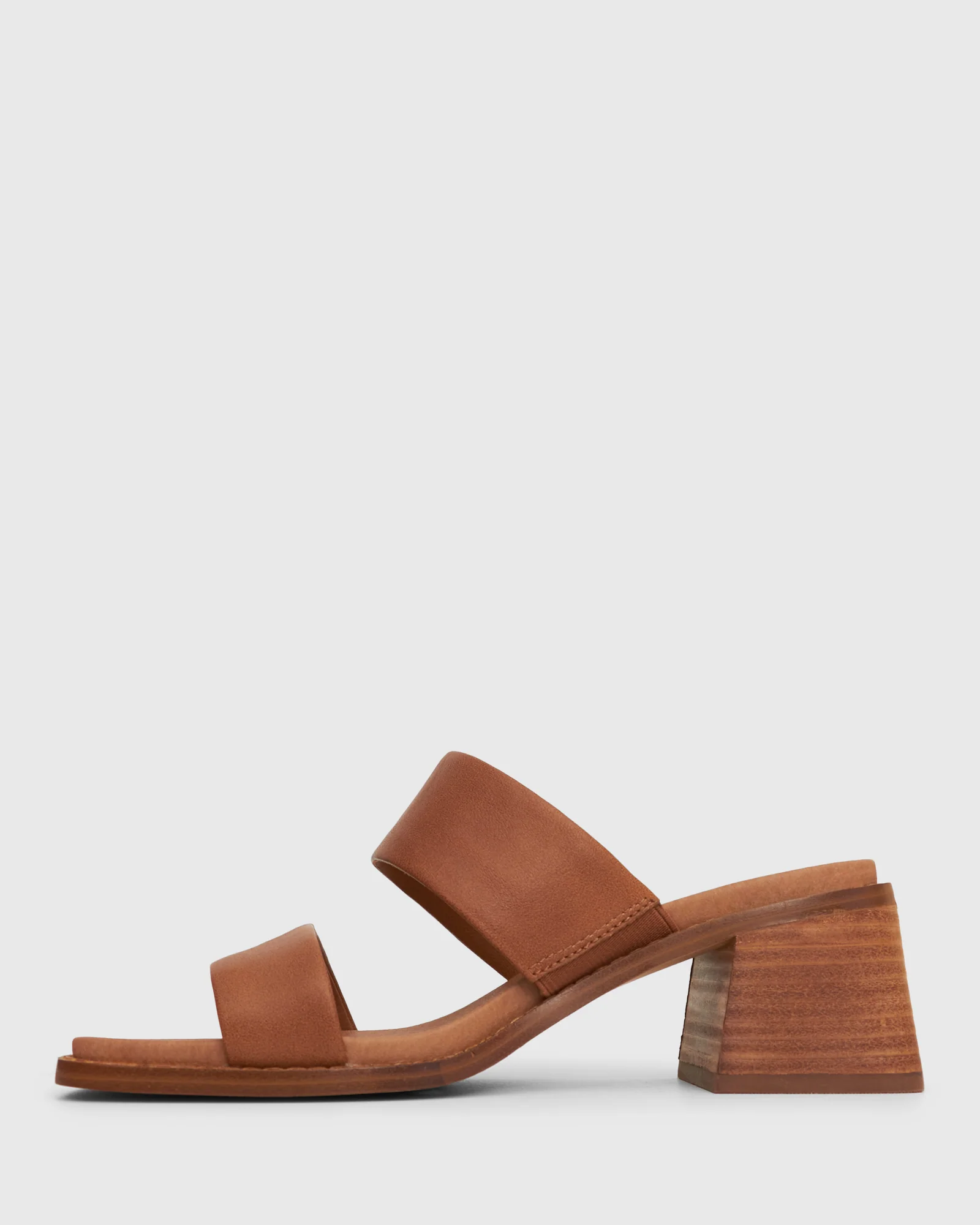 PRINCE Leather Block Heel Mules - Image 3