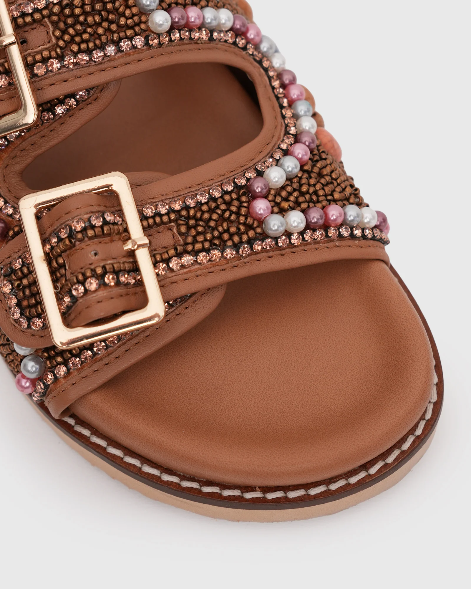 REFLECTION Leather Casual Slides - Image 3