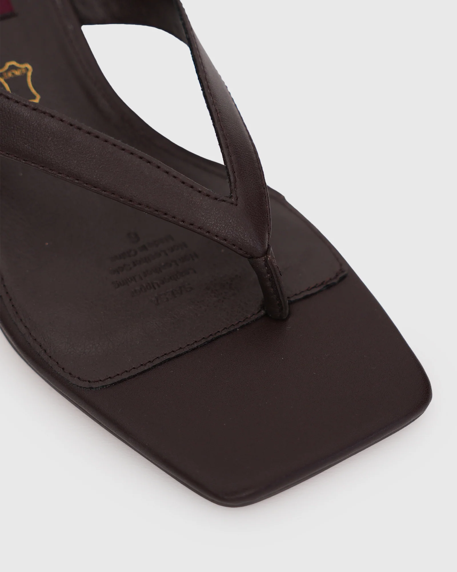 SALSA Leather Thong Mule Sandals - Image 2