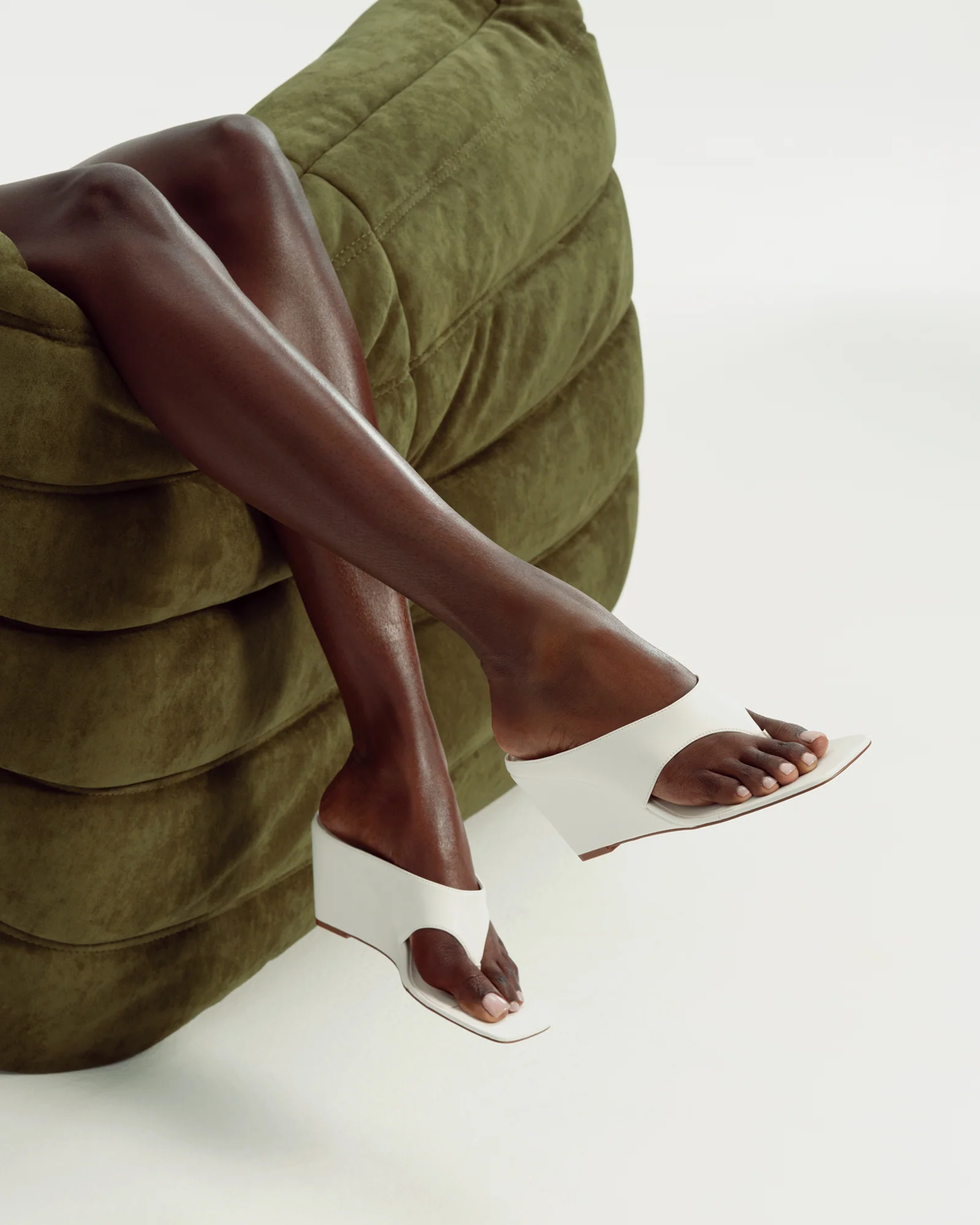 SELENE Square Toe Wedge Sandals - Image 2