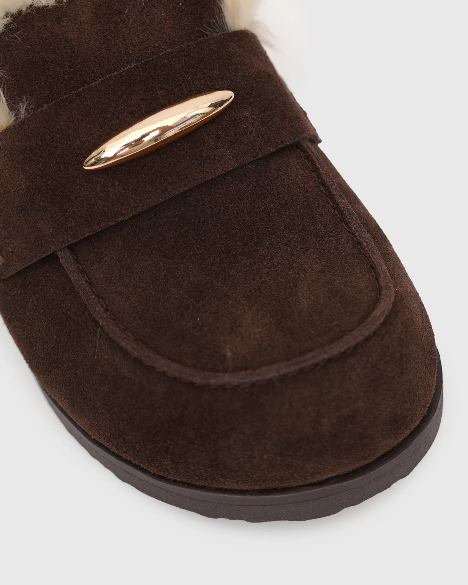 PRE-ORDER TOBY Suede Leather Fur-Lined Mules - Image 2