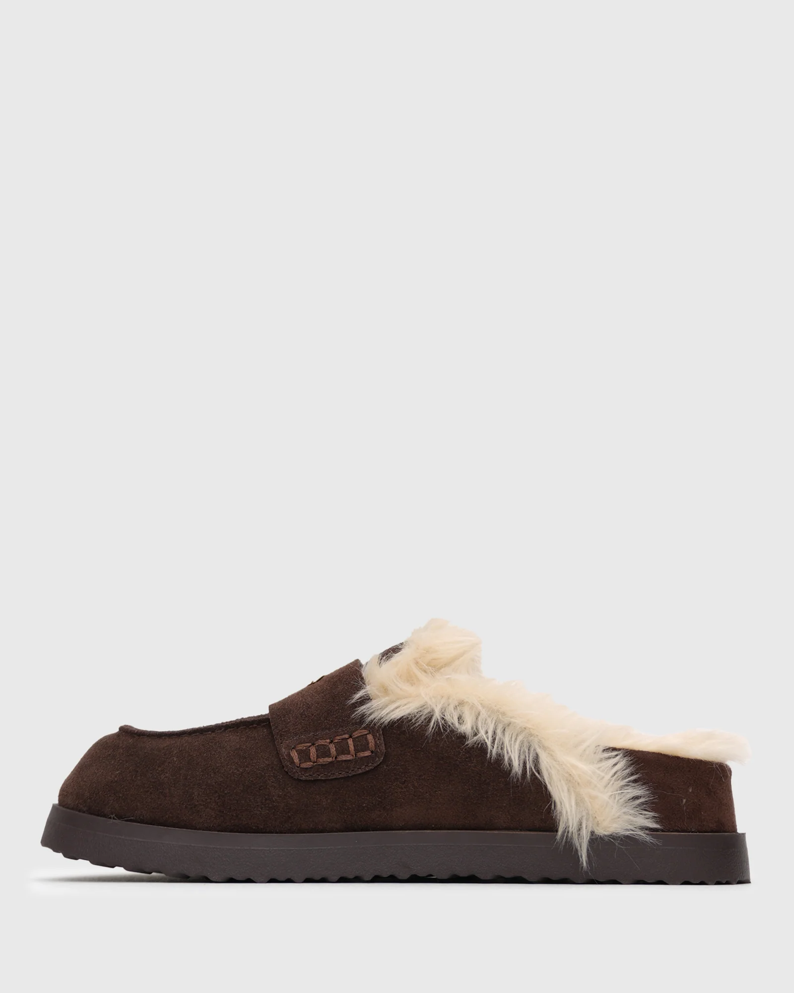 PRE-ORDER TOBY Suede Leather Fur-Lined Mules - Image 3