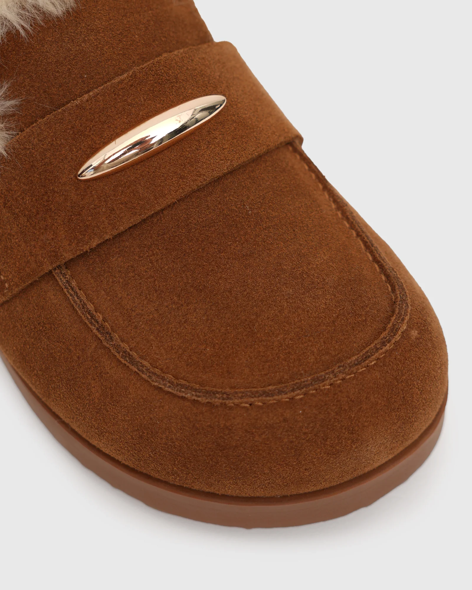 PRE-ORDER TOBY Suede Leather Fur-Lined Mules - Image 2