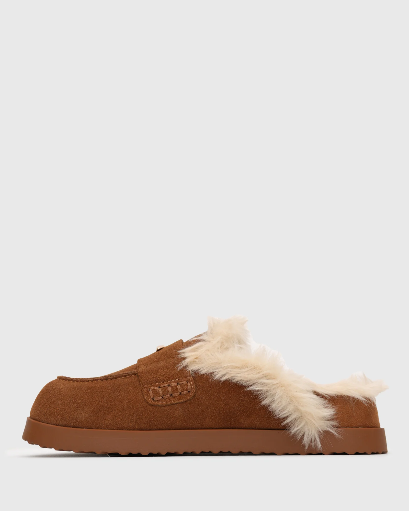 PRE-ORDER TOBY Suede Leather Fur-Lined Mules - Image 3