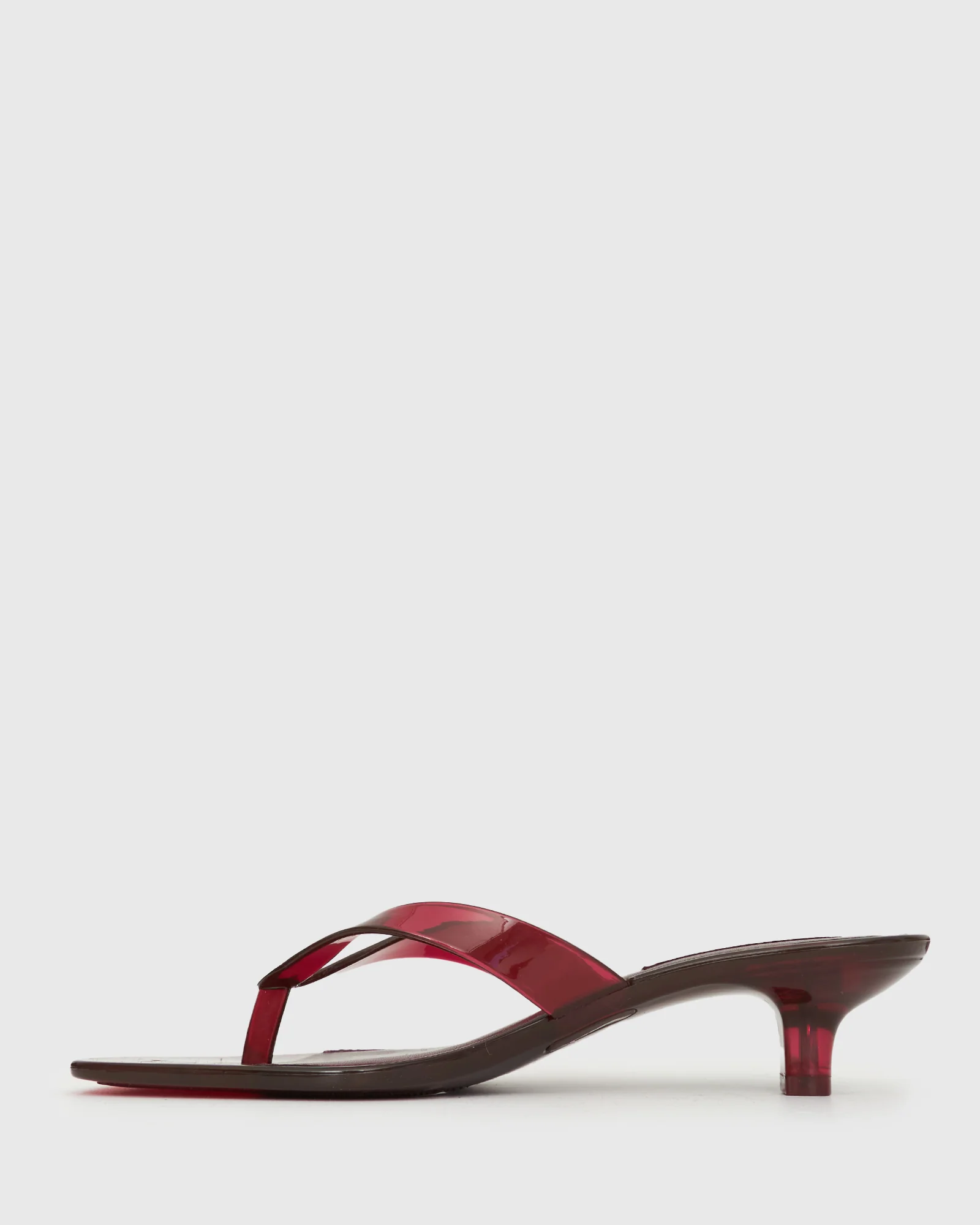 TYLA Jelly Kitten Heel Thong Sandals - Image 3