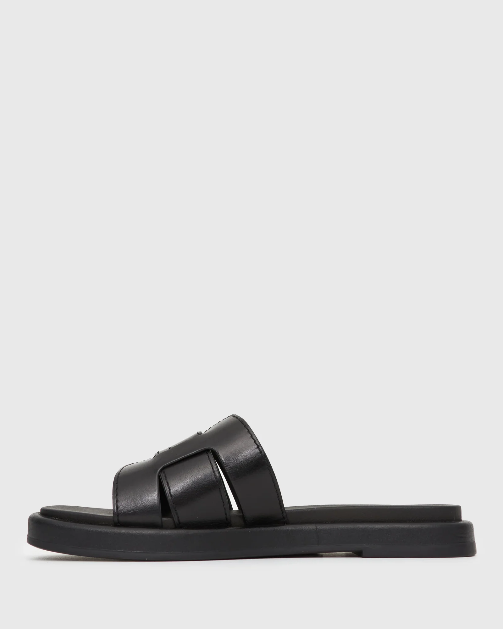 Wider Fit BELLA Leather Flat Slides - Image 3