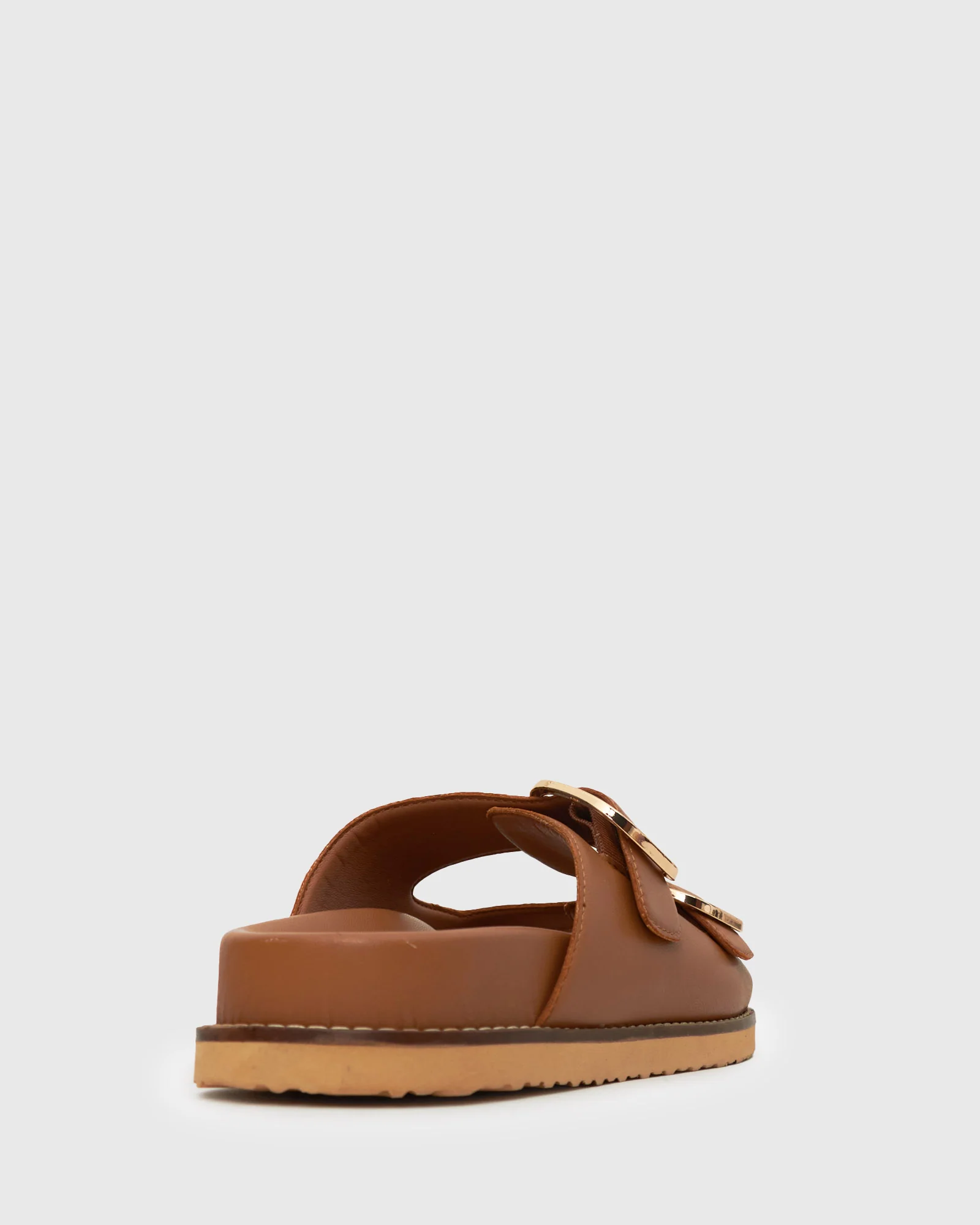 Wider Fit HUSH Leather Buckle Slides - Image 4