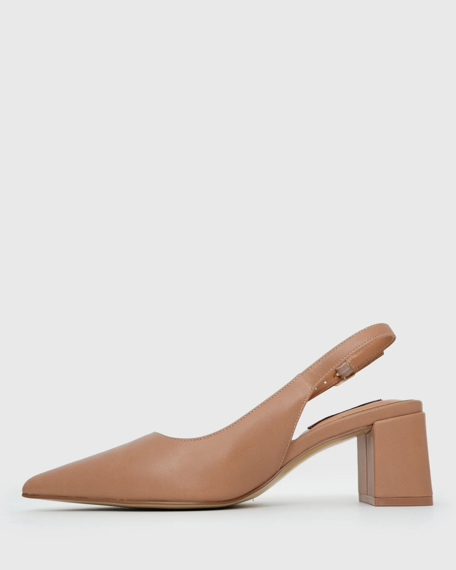 Wider Fit KENDRA Leather Pointed Toe Slingback Pumps - Image 3