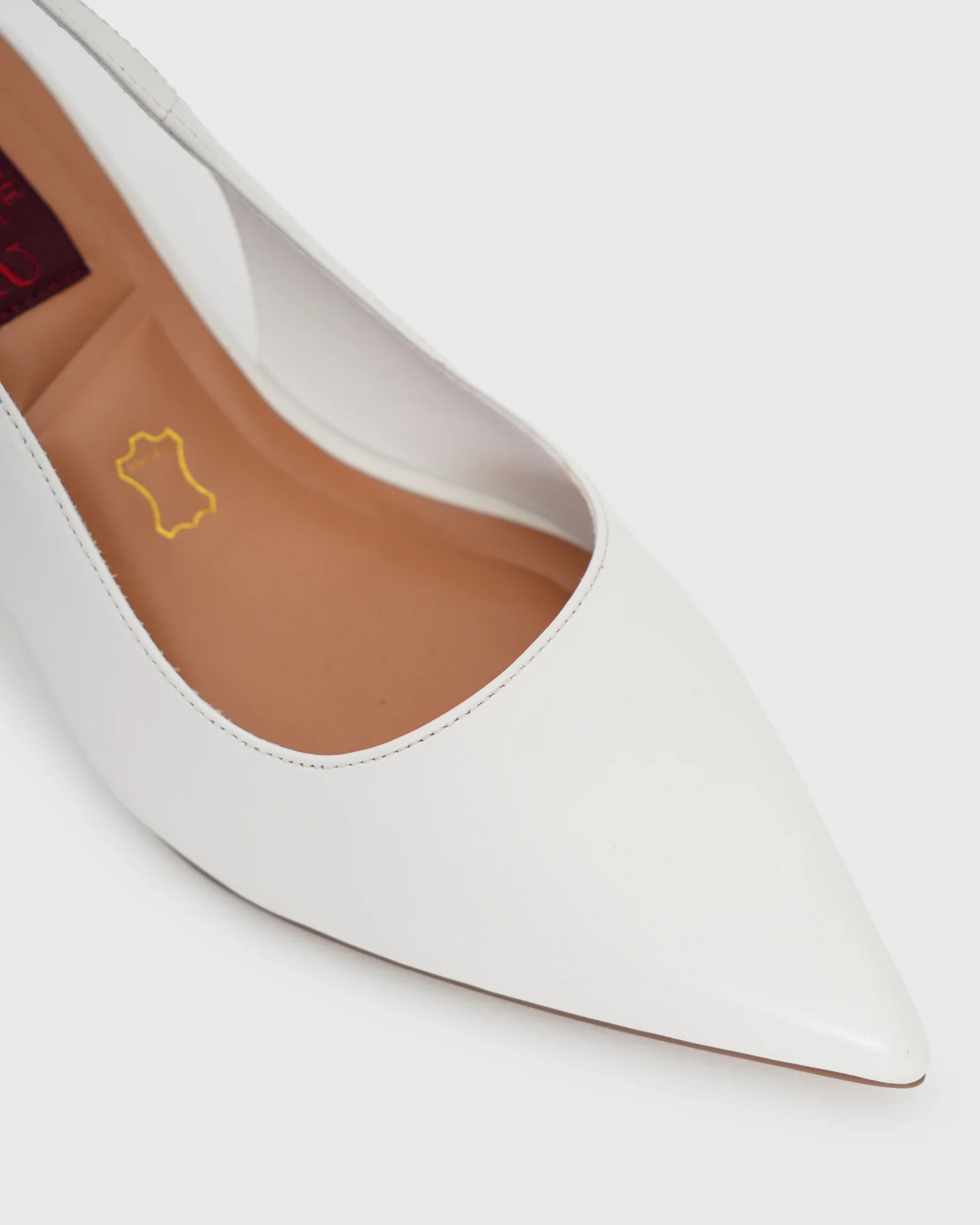 Wider Fit KENDRA Leather Pointed Toe Slingback Pumps - Image 2