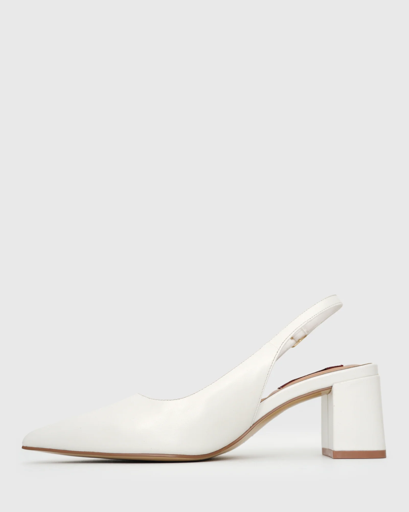 Wider Fit KENDRA Leather Pointed Toe Slingback Pumps - Image 3