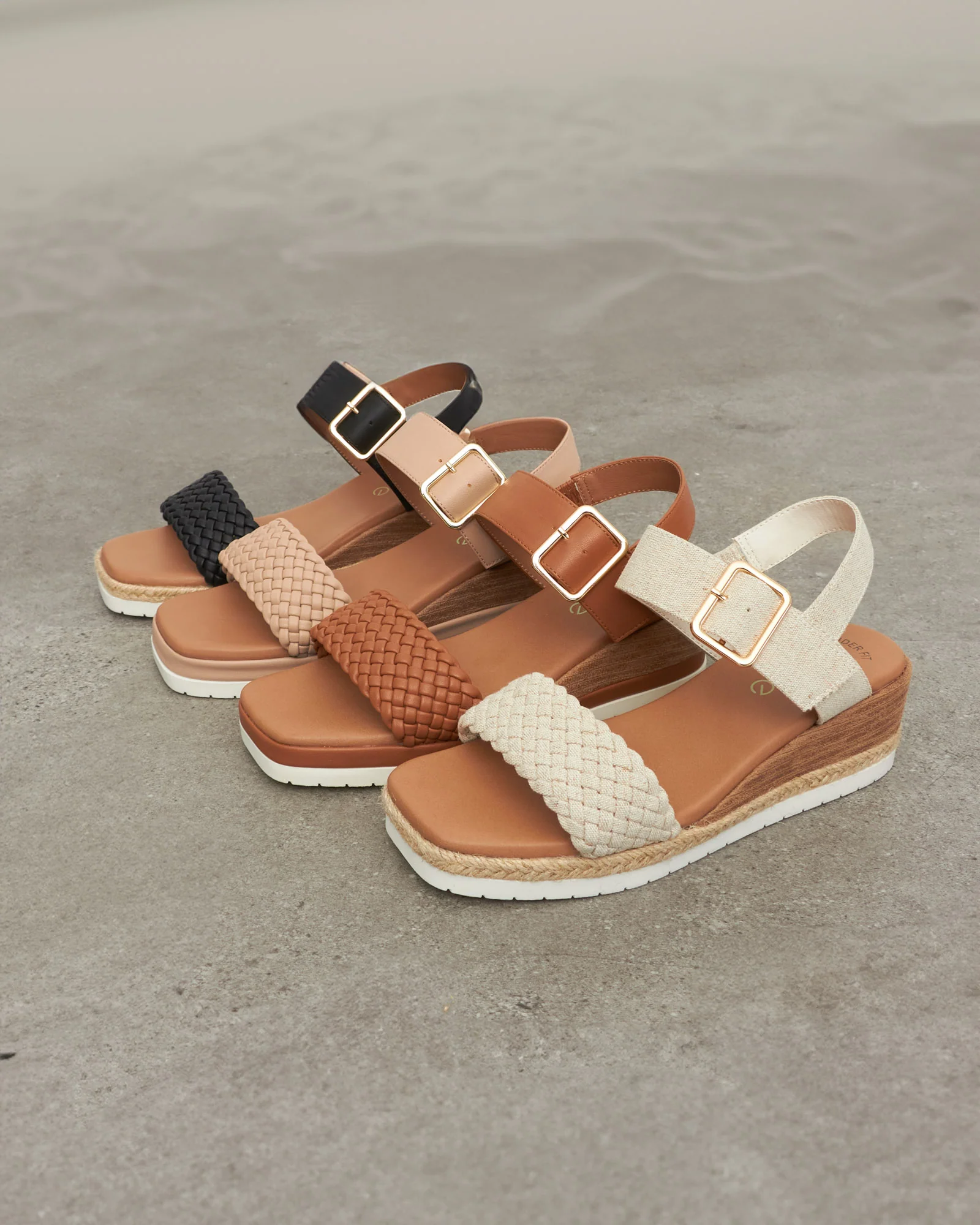 Wider Fit KENZIE Vegan Low Wedge Sandals - Image 5