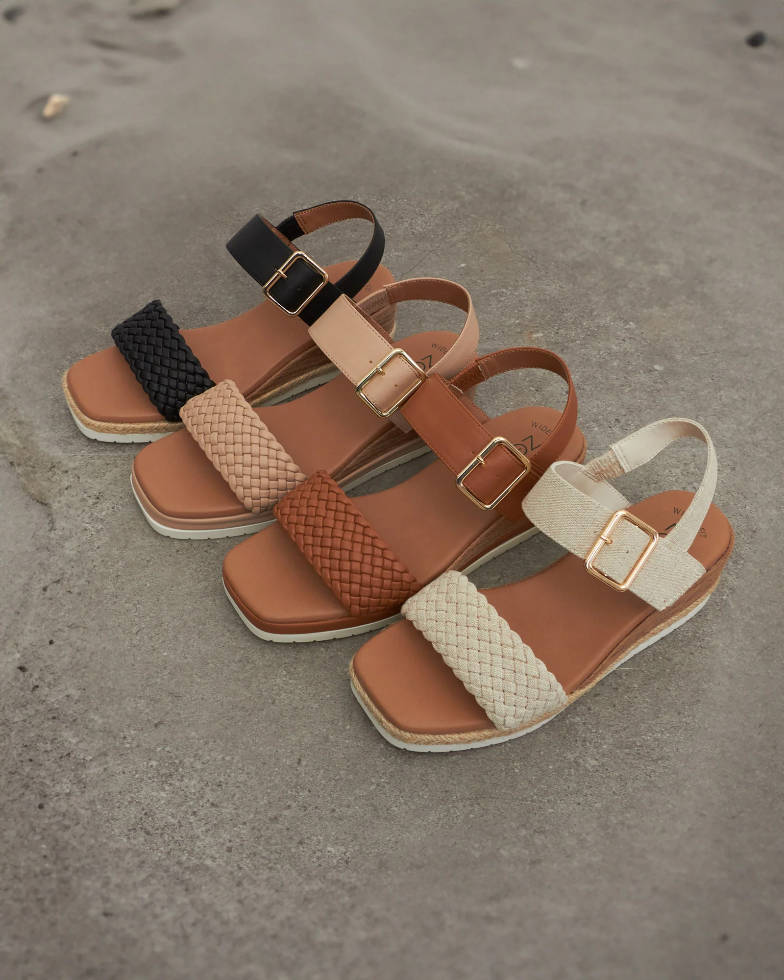 Wider Fit KENZIE Vegan Low Wedge Sandals - Image 6
