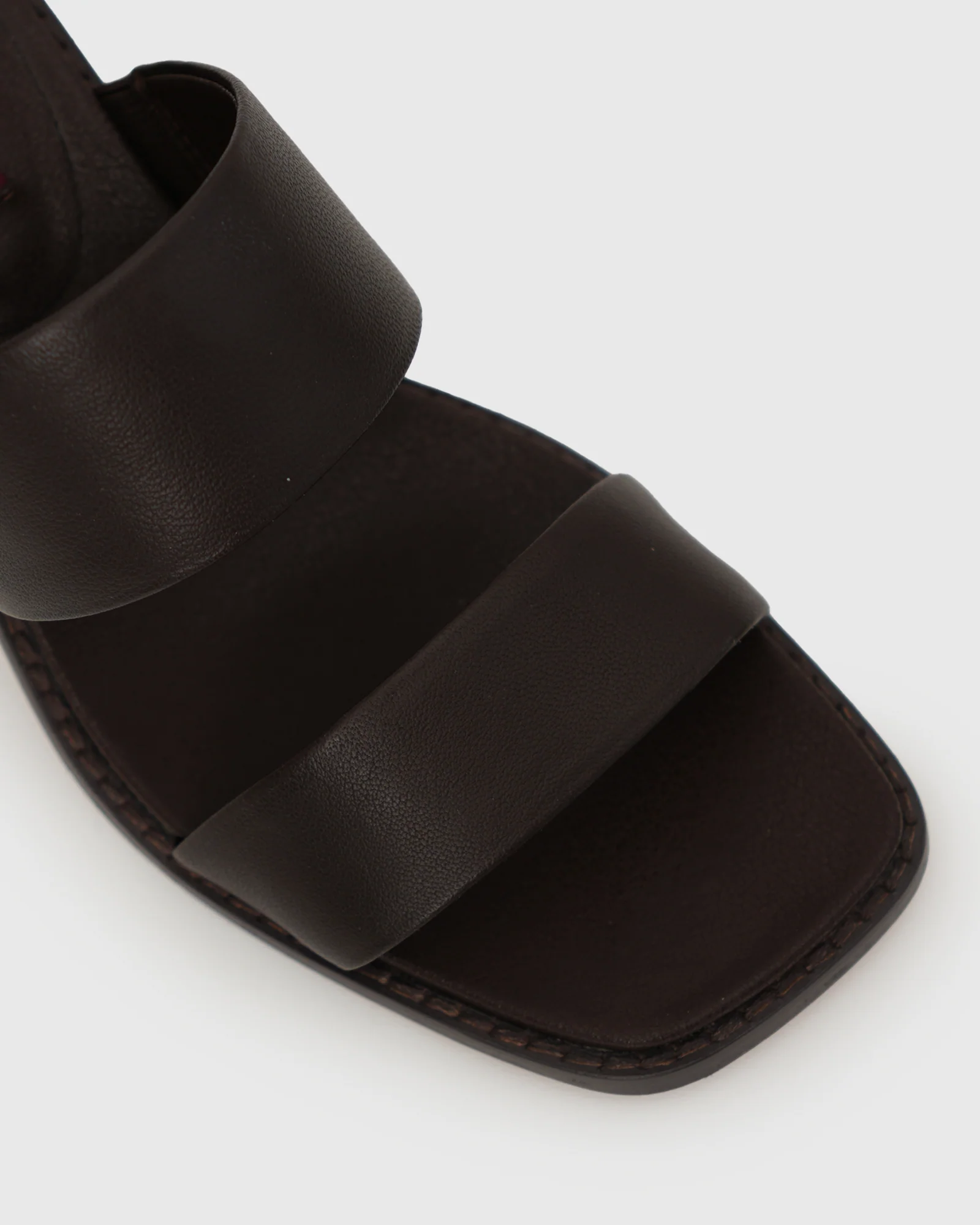 Wider Fit PRINCE Leather Block Heel Mules - Image 2