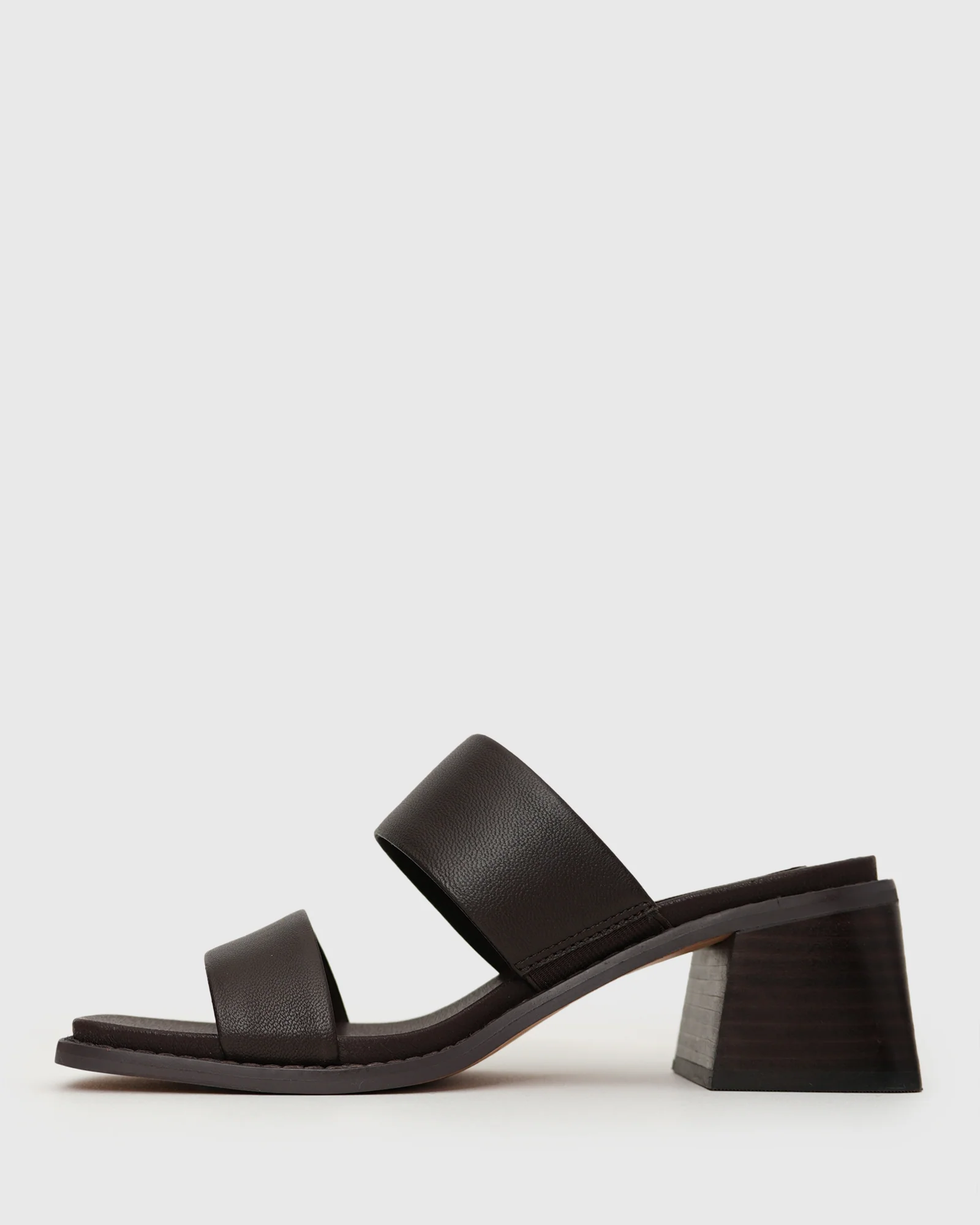 Wider Fit PRINCE Leather Block Heel Mules - Image 3