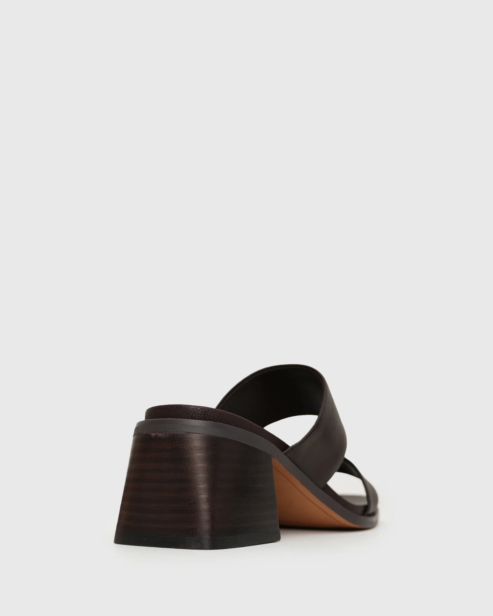 Wider Fit PRINCE Leather Block Heel Mules - Image 4
