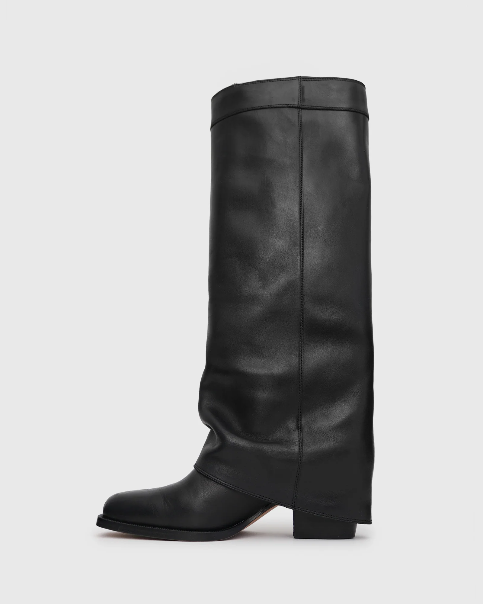 PRE-ORDER WINNIE Leather Cuffed Knee Boots - Image 5
