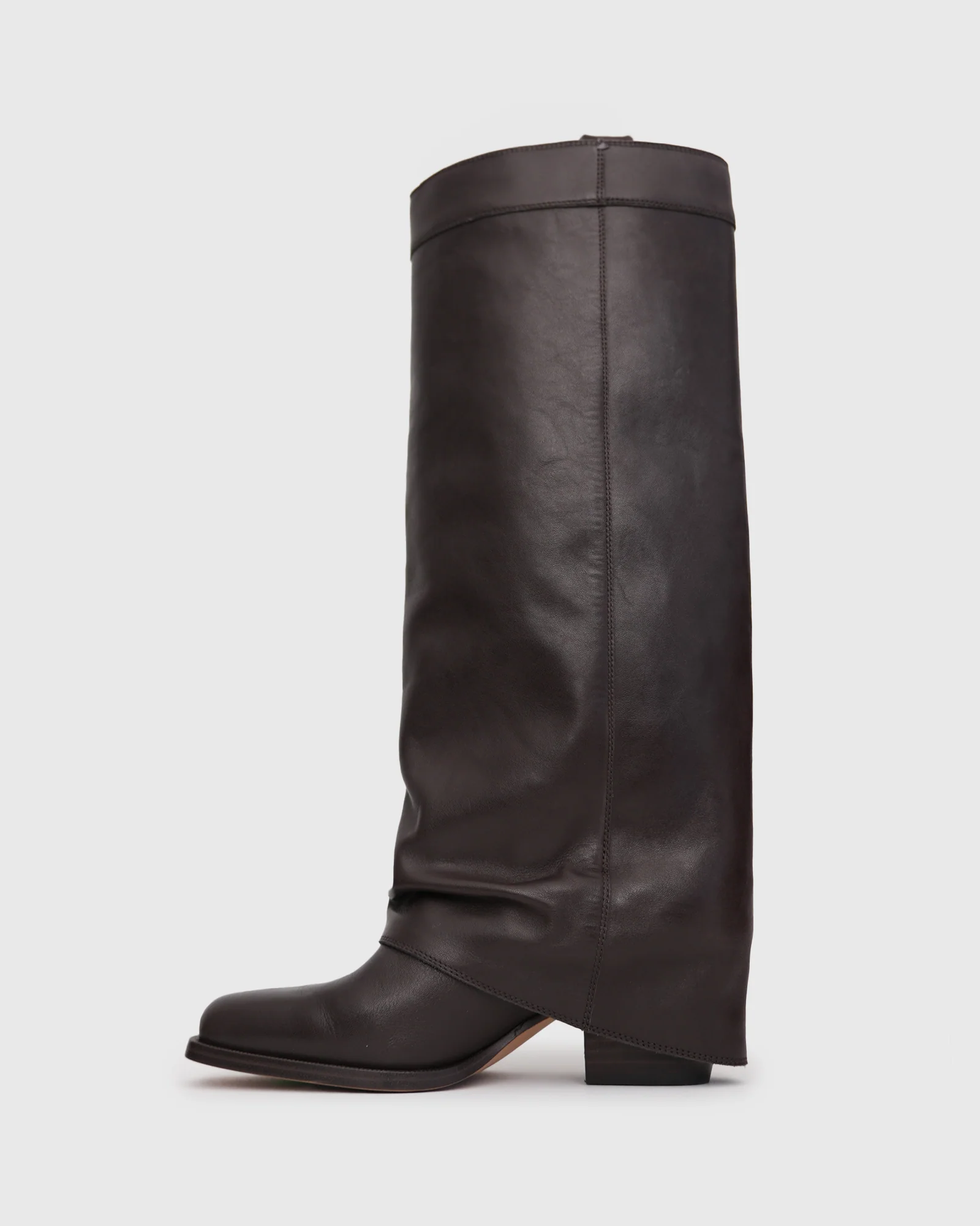 PRE-ORDER WINNIE Leather Cuffed Knee Boots - Image 4